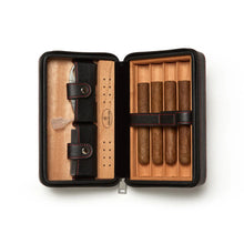 Load image into Gallery viewer, MY FATHER - MF Travel Humidor Black Leather/Cedar