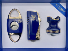 Load image into Gallery viewer, Triple-Cutter Blue Carbon Fiber Finish w/ Gift-Box.
